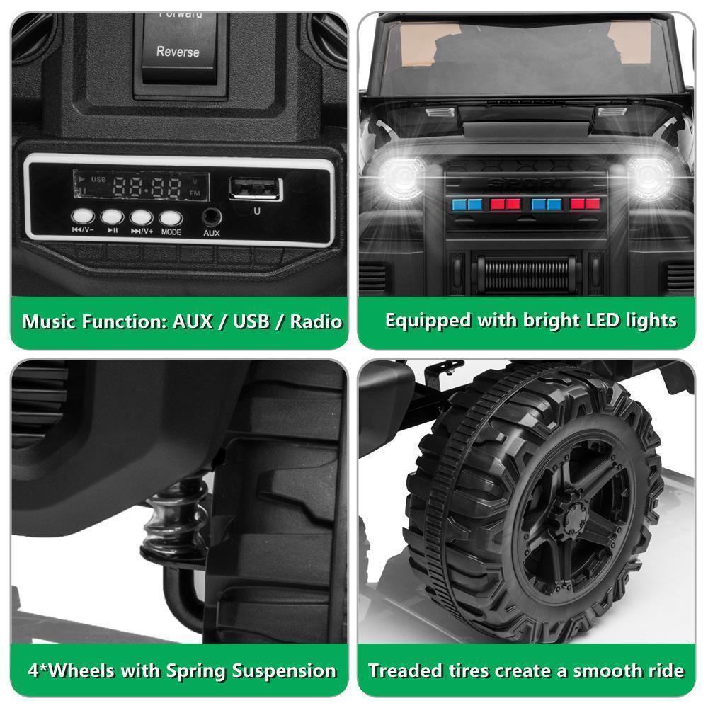 Remote Control Ride On Car Truck with 3 Speed Modes - Perfect for Christmas Fun!
