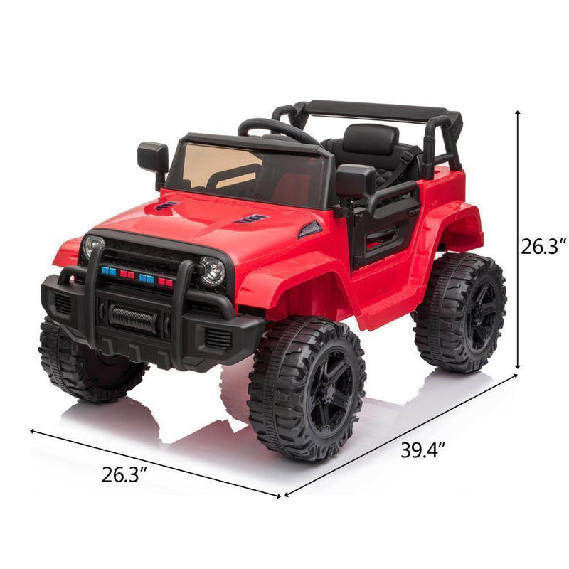 Electric Ride-On Car Truck for Kids with MP3, LED Lights, and Remote Control - 3 Speed Options