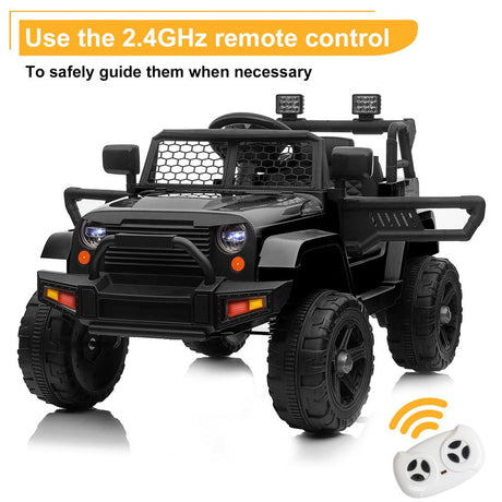 Electric Ride On Truck Car for 3-5 Year Olds with 12V Battery and 3 Speed Options - Supports up to 28kg