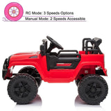 Electric Ride-On Car Truck for Kids with MP3, LED Lights, and Remote Control - 3 Speed Options
