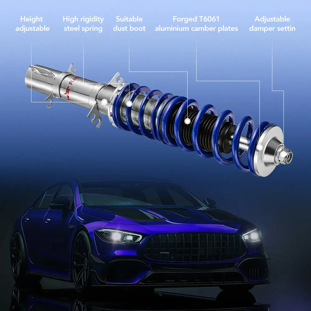 Coilover Suspension Kit 4PCS for 1997-2006 VW Golf 4/Bora/Variant - FWD High Performance Struts