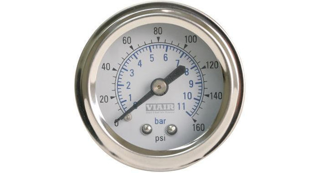 Viair 160 PSI 2" Single Needle Air Gauge - (90087 / 90088) Viair