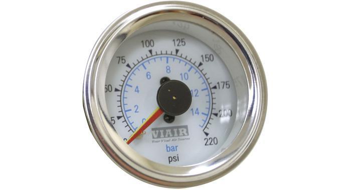 Viair 220 PSI 2" Dual Needle Air Gauge - (90080 / 90081) Viair