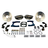 American Made Comp S 4-Piston Billet Aluminum Rear Disc Brake Kit W/DS Rotors. Black W111-37BK