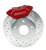 American Made Comp S 4-Piston Billet Aluminum Rear Disc Brake Kit W/DS Rotors. Red W111-37R