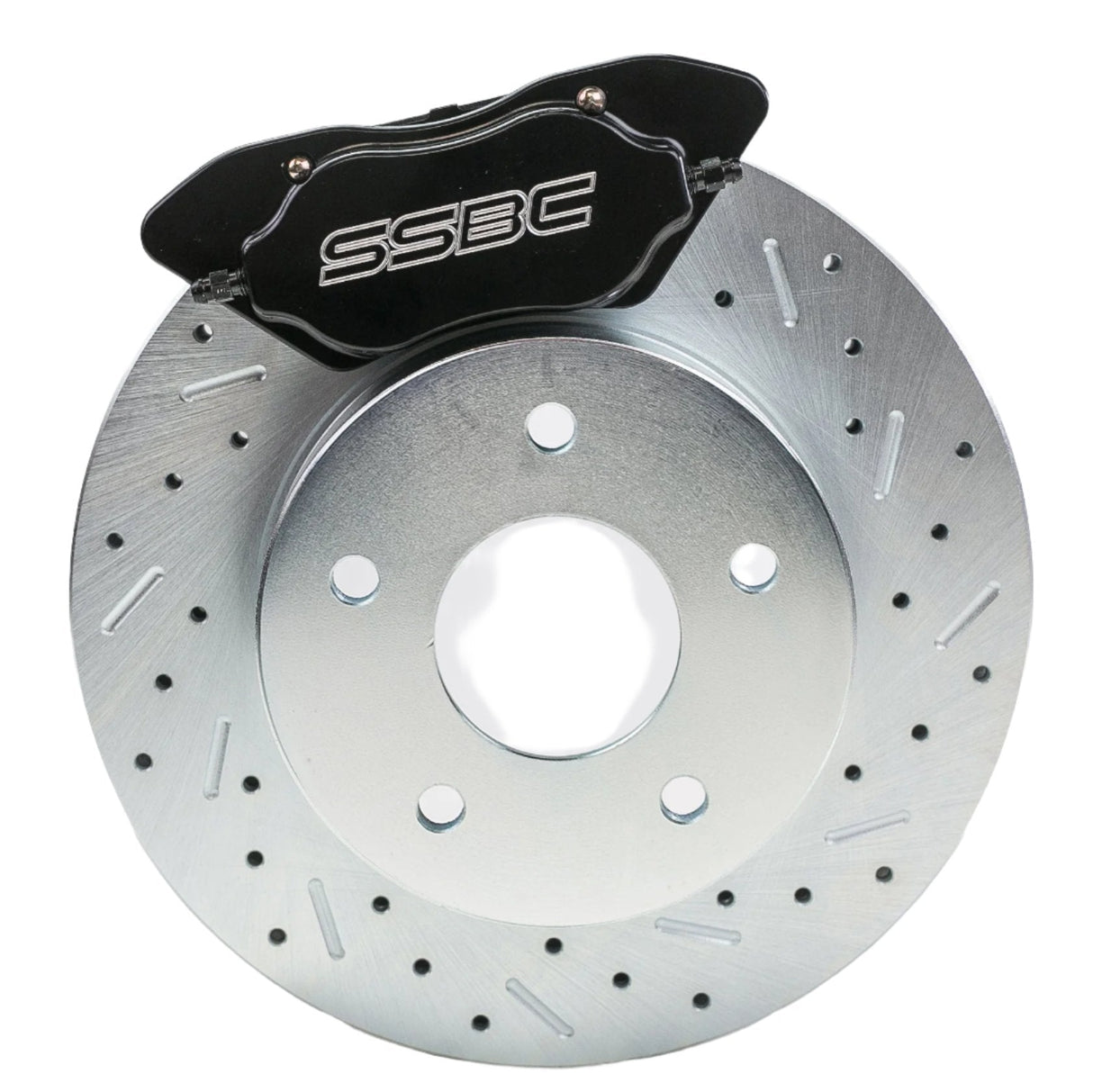 American Made Comp S 4-Piston Billet Aluminum Rear Disc Brake Kit W/DS Rotors. Black W111-36BK