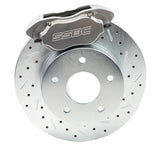 American Made Comp S 4-Piston Billet Aluminum Front Drum to Disc Brake Conversion Kit W/DS Rotors. Clear W123-25