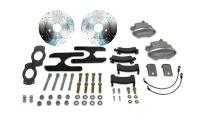 American Made Sport R1 Billet Aluminum Rear Drum to Disc Conversion Brake Kit W/Rotors. Clear W125-26