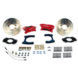 American Made Comp S 4-Piston Billet Aluminum Rear Disc Brake Kit W/DS Rotors. Red W125-42R