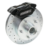 American Made Comp S 4-Piston Billet Aluminum Rear Drum to Disc Brake Conversion Kit W/Rotors. Black W155-5BK