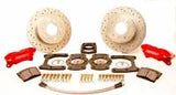 American Made Comp S 4-Piston Billet Aluminum Rear Drum to Disc Brake Conversion Kit W/Rotors. Clear W155-5
