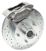 American Made Comp S 4-Piston Billet Aluminum Front Drum to Disc Brake Conversion Kit W/Rotors. Clear W153-7