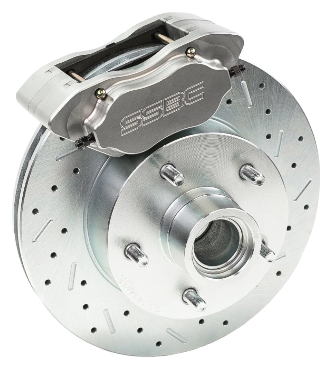 American Made Comp S 4-Piston Billet Aluminum Front Drum to Disc Brake Conversion Kit W/Rotors. Clear W154-8