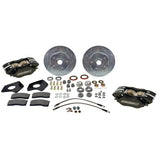 American Made Comp S 4-Piston Billet Aluminum Front Drum to Disc Brake Conversion Kit W/Rotors. Clear W156-7