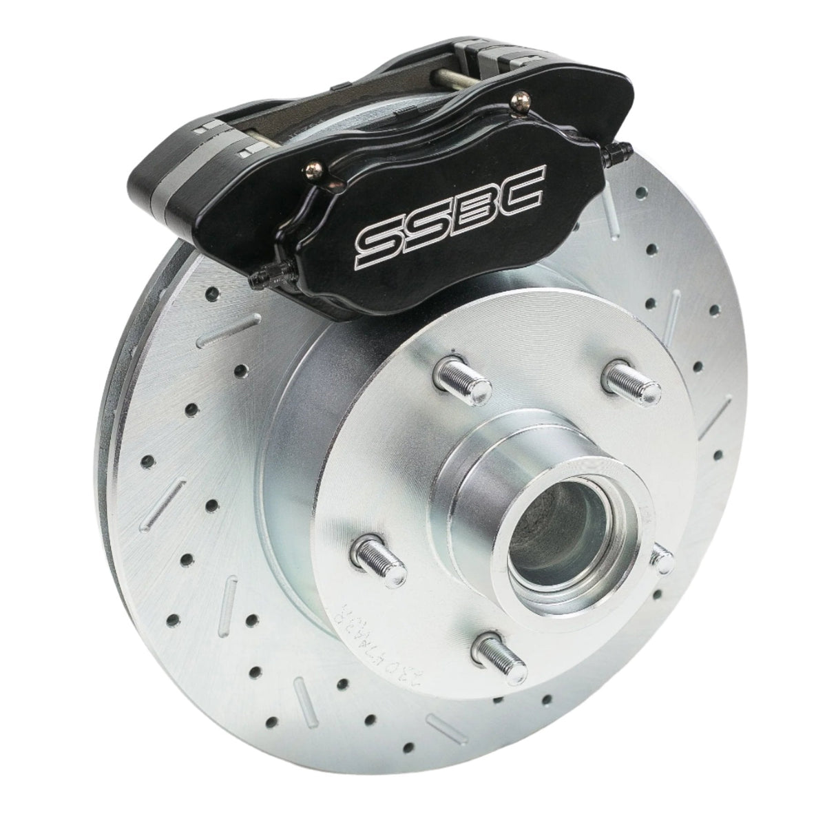 American Made Comp S 4-Piston Billet Aluminum Front Drum to Disc Brake Conversion Kit W/Rotors. Black W156-7BK