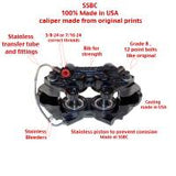 American Made Kelsey Hayes 4-Piston Direct Fit Front Drum to Disc Brake Conversion Kit W/Rotors. Black W156