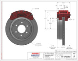 American Made B6-Brawler Direct Fit Billet Aluminum Rear Caliper Upgrade Kit. Black A414-21BLK