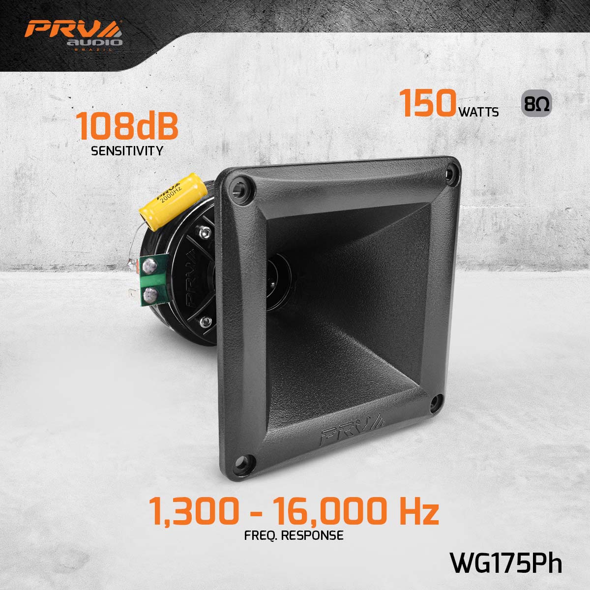PRV Audio WG175Ph 1 inch High Frequency Driver and Horn Combo