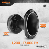 WG2500Ti PRV 2" Exit High Frequency Compression Driver With Horn PRV