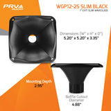 PRV Audio WGP12-25 SLIM BLACK Compact 1" Screw-On Waveguide