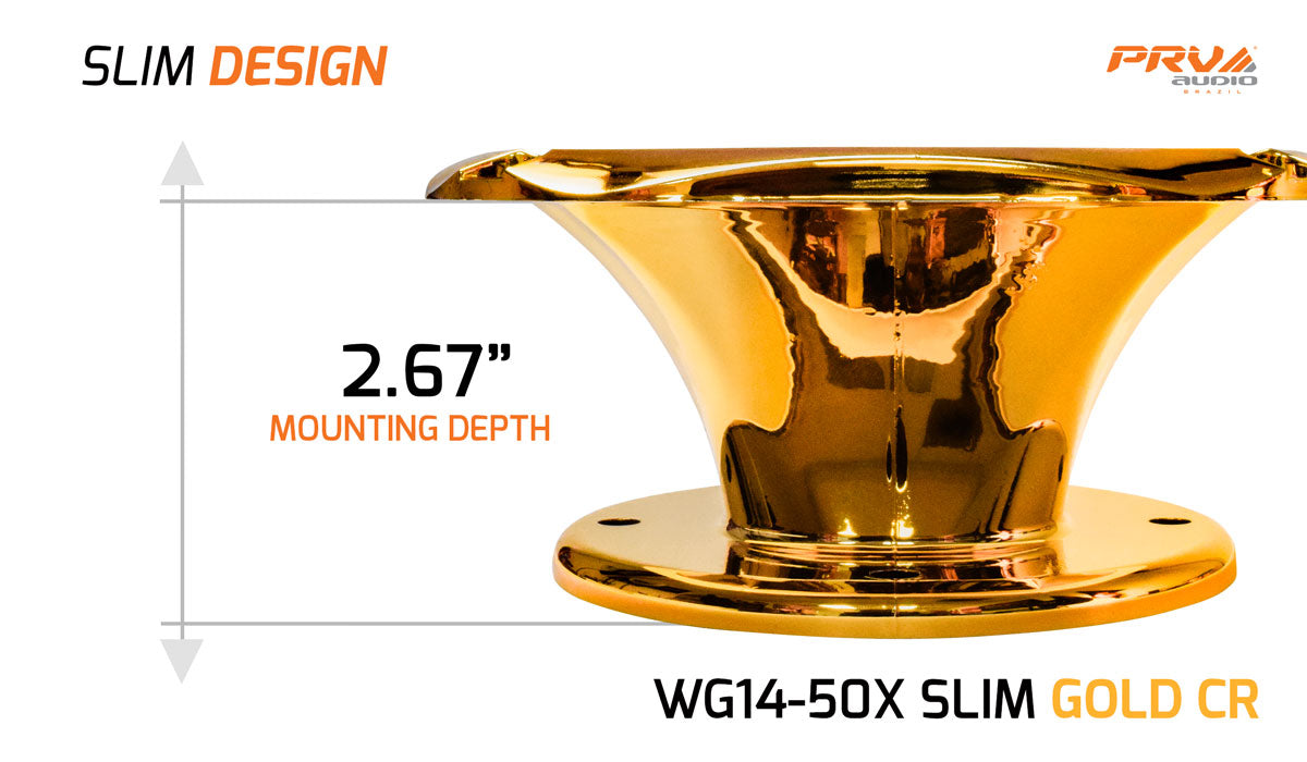 PRV Audio WGP14-50X Slim Gold Waveguide 2 Inch Bolt-on