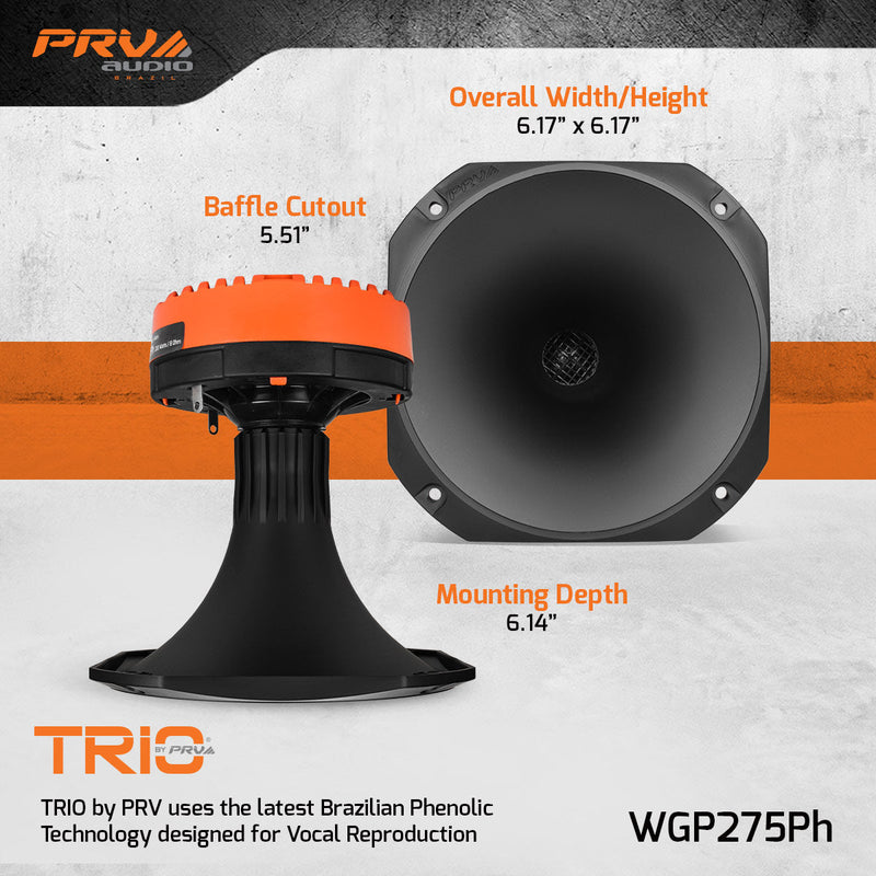 PRV WGP275Ph Driver + Horn Combo PRV Audio