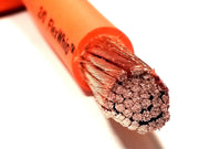 Battery Cable Pure Copper ORANGE FLEX WHIP Power Wire 2 AWG 1/0 or 2/0 Gauge MADE IN USA - SOLD PER FT FLEX WHIP WELDING CABLE