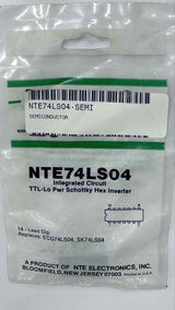 NTE74LS04 Integrated Circuit Low Power Schottky Hex Inverter 14-lead DIP NTE