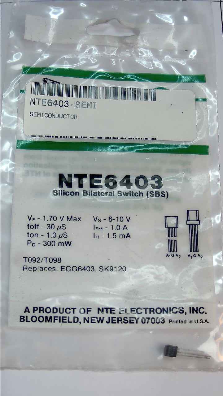 NTE6403 Silicon Bilateral Switch NTE