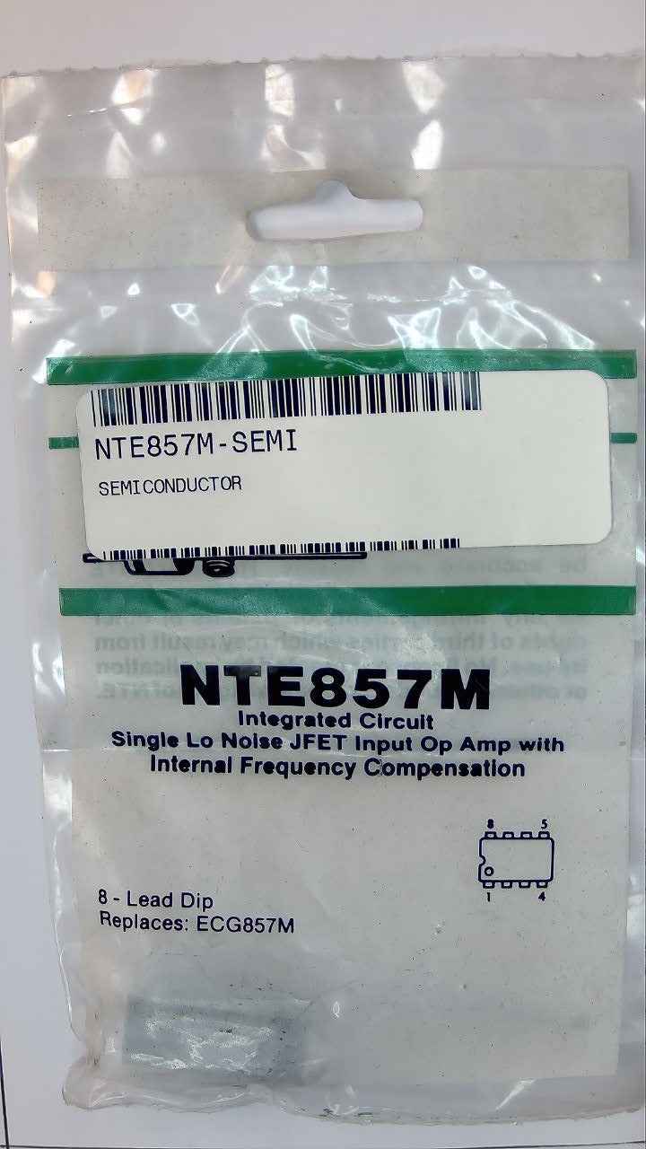 NTE857M IC Single Lo Noise JFECT Input  OP Amp with Internal Frequency Compensation NTE