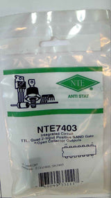 NTE7403 IC TTL, Quad 2-Input Positive NAND Gate w/ Open Collector Outputs NTE
