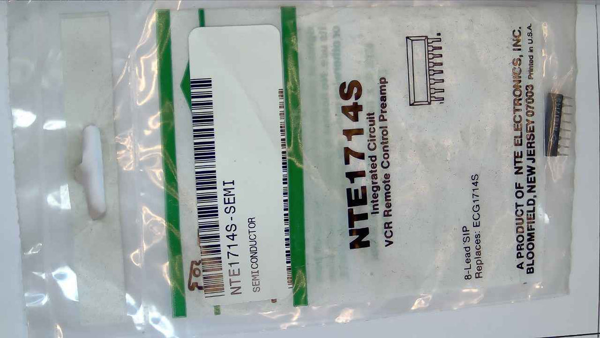 NTE1714S IC VCR Remote Control Preamp (8 Pin) NTE