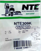 NTE309K Positive Voltage Regulator, 3 Terminal, IC NTE
