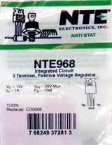 NTE968 IC, Positive Voltage Regulator w/ 3 Terminals NTE