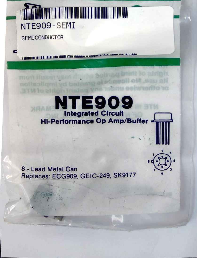 NTE909 Integrated Circuit Hi- Performance Op Amp/Buffer NTE