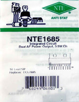 NTE1685 Integrated Circuit, Dual AF Power Output, 3.5W/CH NTE