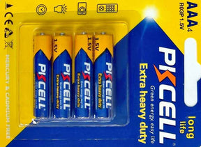 PKCELL Heavy Duty AAA Batteries - 4 pk TekShack