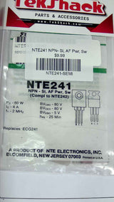 NTE241 NPN- Si, AF Pwr, Sw NTE