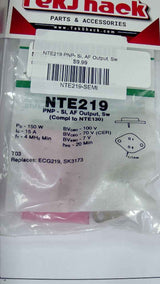 NTE219 PNP- Si, AF Output, Sw NTE