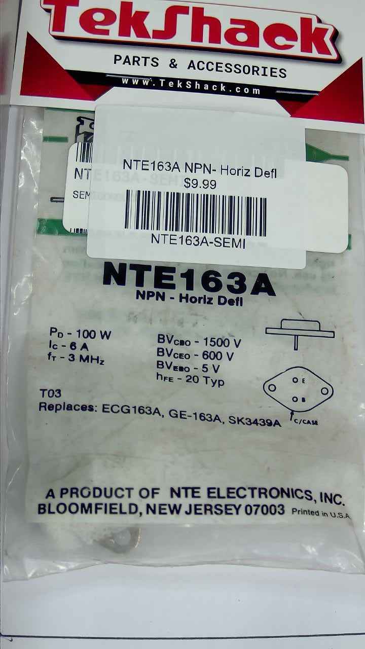 NTE163A NPN- Horiz Defl NTE