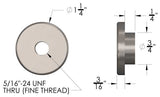 Threaded Weld Washer 5/16"-24 6 Pack