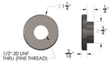 Threaded Weld Washer 1/2"-20