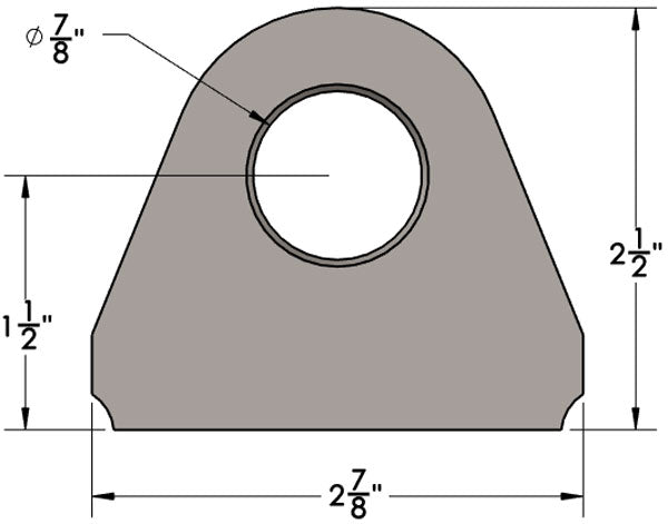 Weld on Shackle Clevis Mount 1" Thick