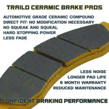 Polaris Ranger 500/570/700/XP 800/XP 900/XP 1000/Brutus/Diesel/EV 2008-2025 Ceramic Brake Pad Set Traild