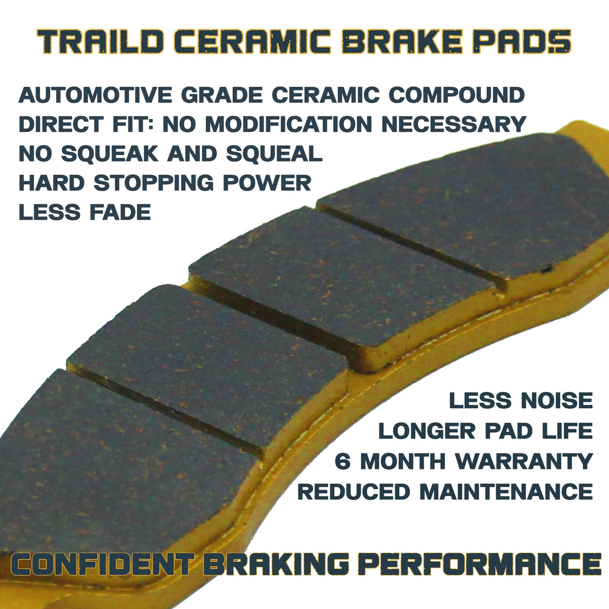 Polaris RZR XP 1000/XP4 1000/RZR 4 900/S 4 1000/S 4 900/XP S/XP S 4 2015-2026 Ceramic Brake Pad Set Traild