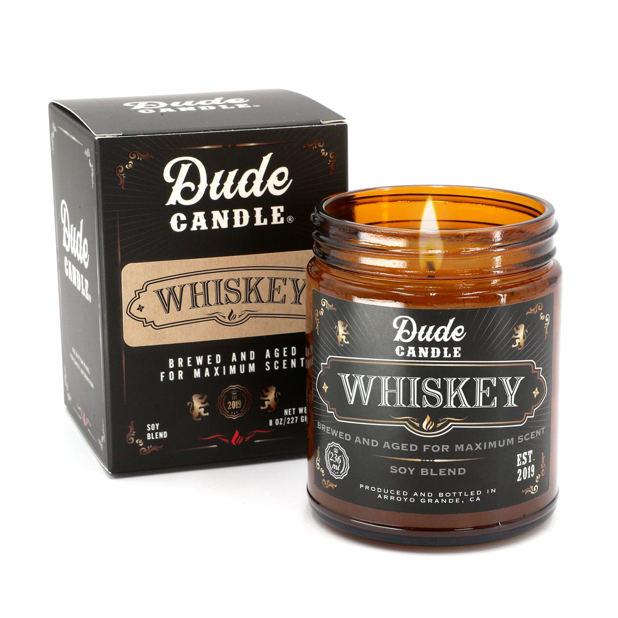 Dude Candle - Whiskey Scented Candle