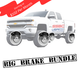 American Made 4 Wheel B8-Brawler 8 Piston Direct Fit Billet Aluminum Big Brake Bundle. Black A414-3031BLK-BBB