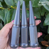 24 Pc 14x1.5 Spike Lug Nuts 4.5" Tall - Powder Coated - Various Colors