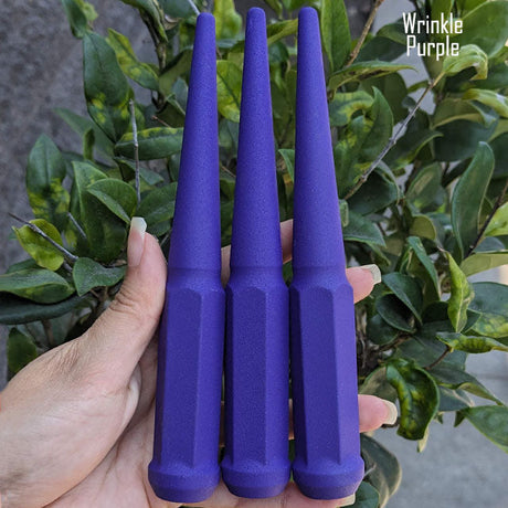 32 Pc 14x1.5 Spike Lug Nuts 6" Tall - Powder Coated - Various Colors
