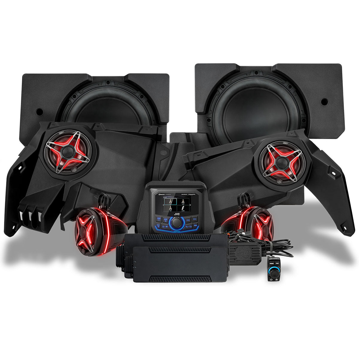 2017-2026 Can-Am® X3, Phase-5 V-Spec 6-Speaker 1650watt System w/JVC
